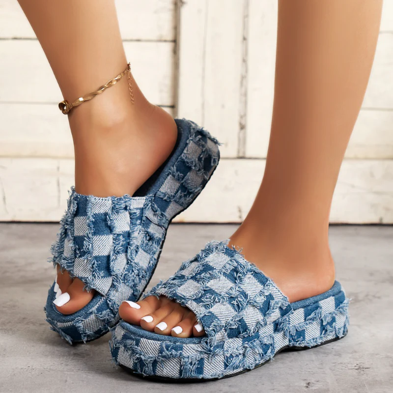 Panama Denim Sandals - Image 3
