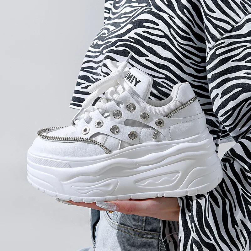 Zipper Platform Sneakers - Image 6