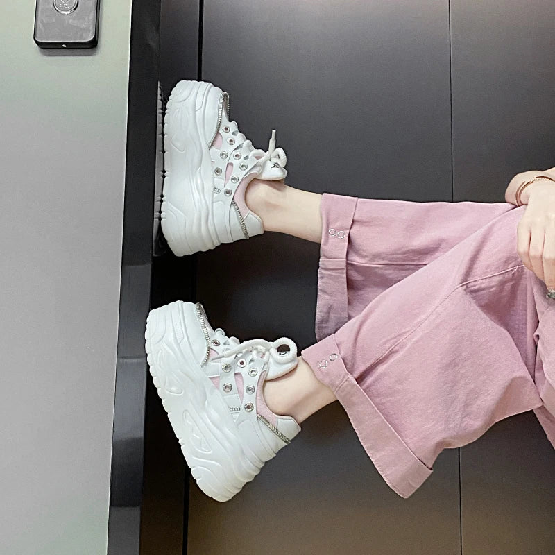Zipper Platform Sneakers - Image 7