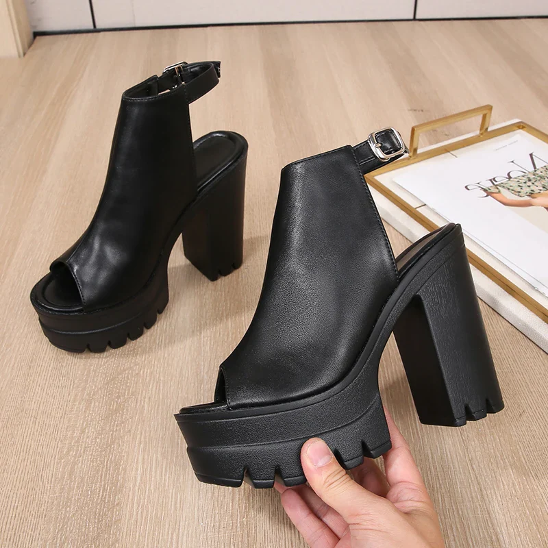 Peek-a-Heel Glam Platform Heels - Image 3