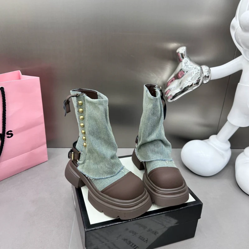 Perry Denim Boots - Image 2