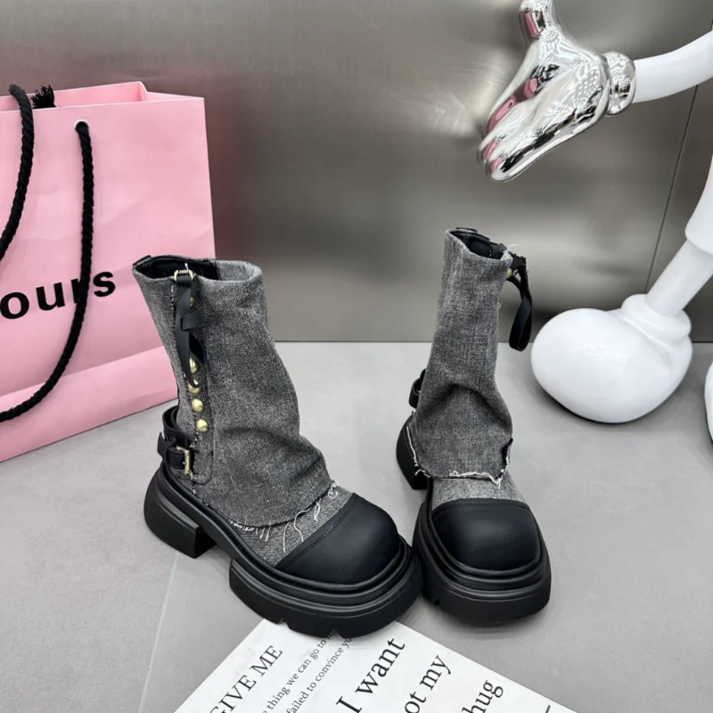 Perry Denim Boots - Image 3