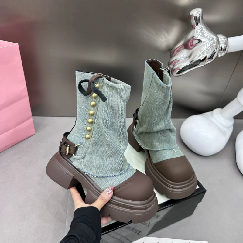 Perry Denim Boots - Image 6