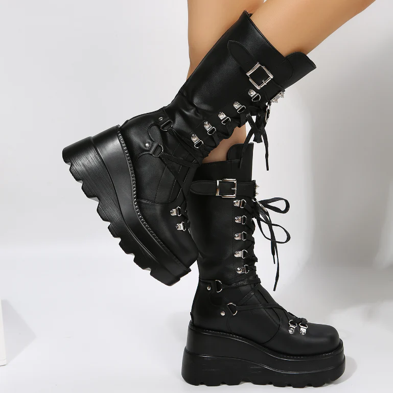 Raiden Tall Platform Boots - Image 6
