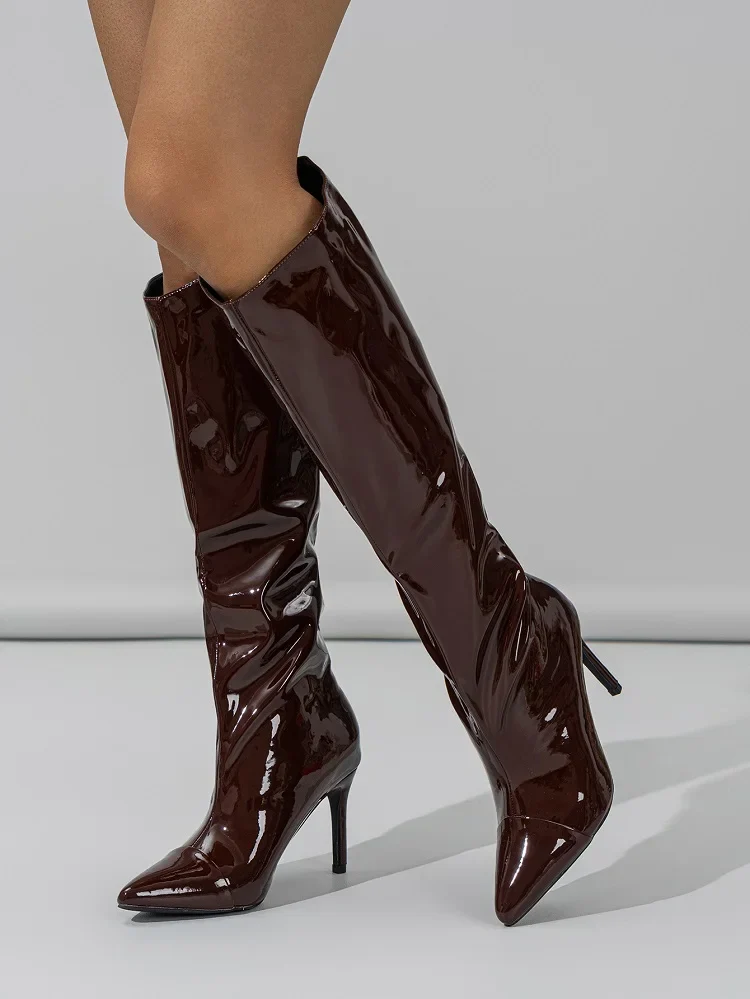 Red Velvet Elegance Boots - Image 5
