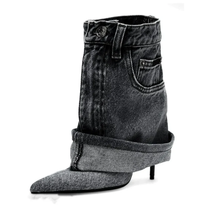 Retro Rhythm Denim Heels - Image 2