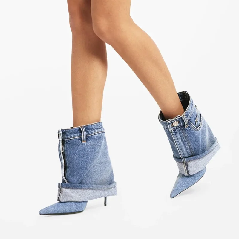 Retro Rhythm Denim Heels - Image 3