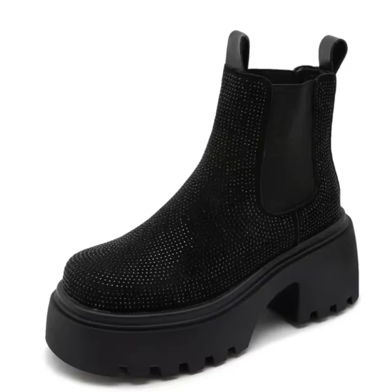 Rhinestone Run Ankle Boots - Image 2