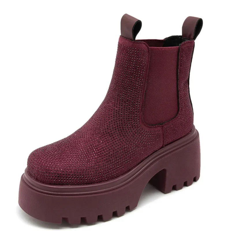 Rhinestone Run Ankle Boots - Image 3