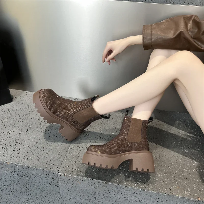 Rhinestone Run Ankle Boots - Image 4