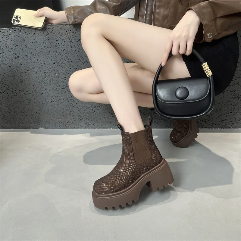 Rhinestone Run Ankle Boots - Image 7
