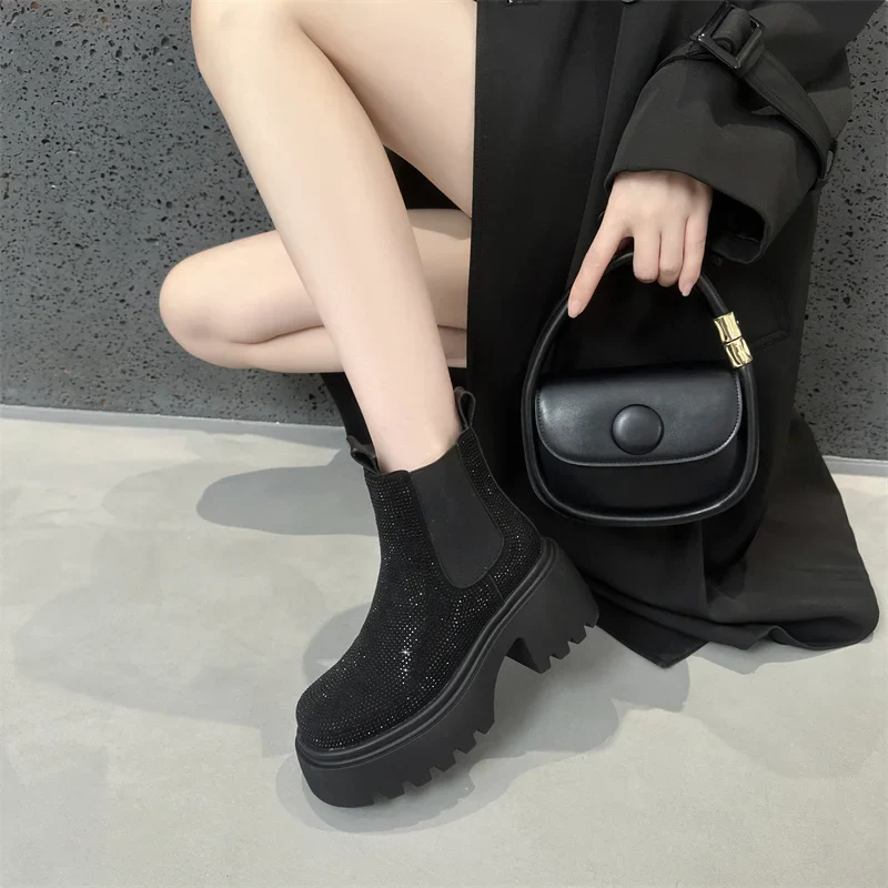 Rhinestone Run Ankle Boots - Image 8