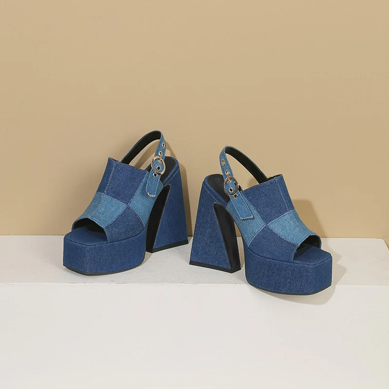Rico Denim High Heels - Image 3