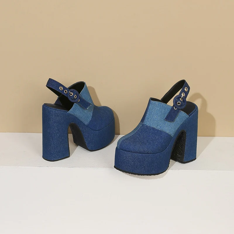 Rico Denim High Heels - Image 4