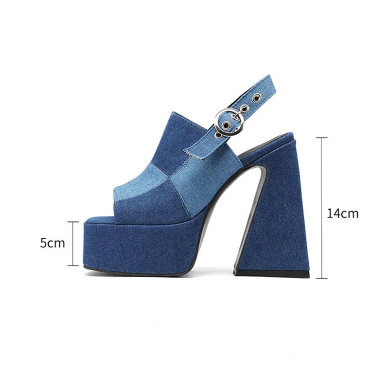 Rico Denim High Heels - Image 7
