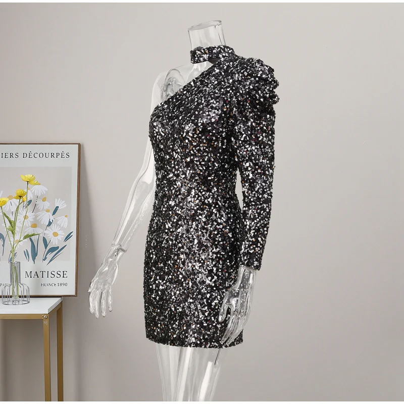 Rivo Sequin Party Dress - Image 7