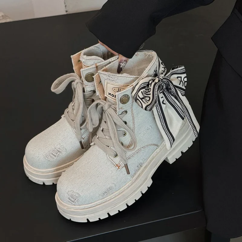Rodeo Ribbon Denim Boots - Image 2