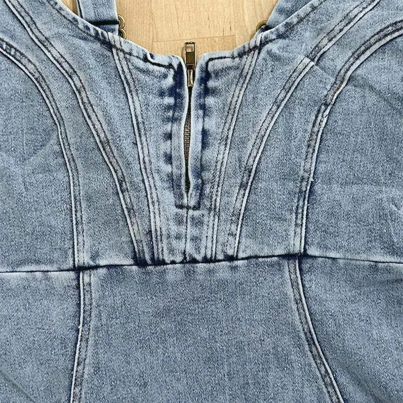 Roma Denim Sexy Dress - Image 5