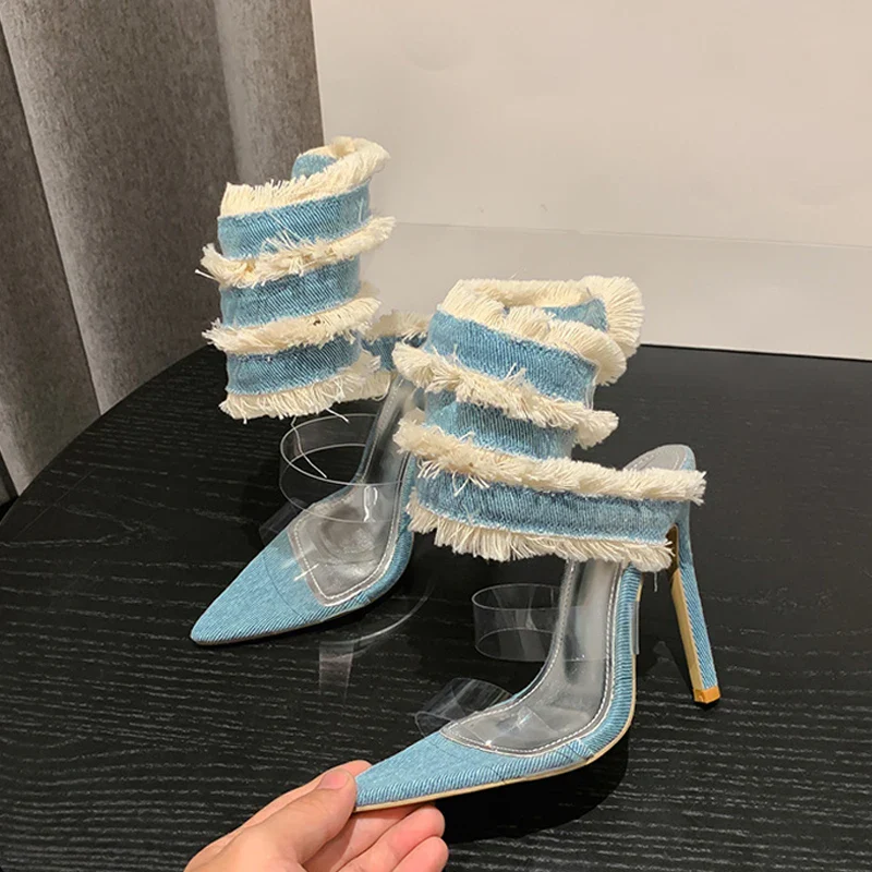 Sabine Denim Heels - Image 5
