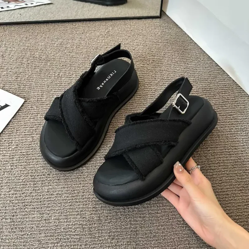 Sabrina Denim Sandals - Image 3