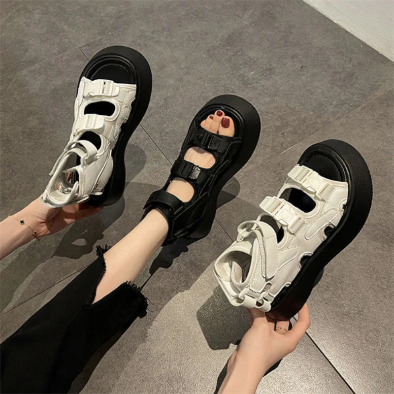 Sandy Buckle Platform Sandals - Image 5