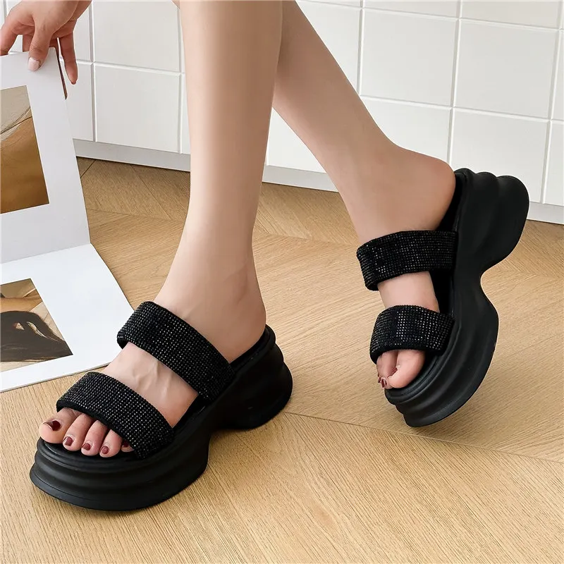 Serena Glit Platform Slippers - Image 4