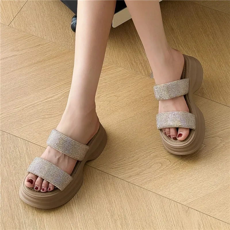 Serena Glit Platform Slippers - Image 5