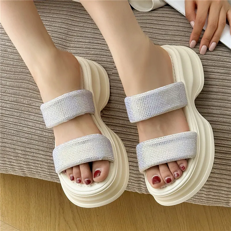 Serena Glit Platform Slippers - Image 6