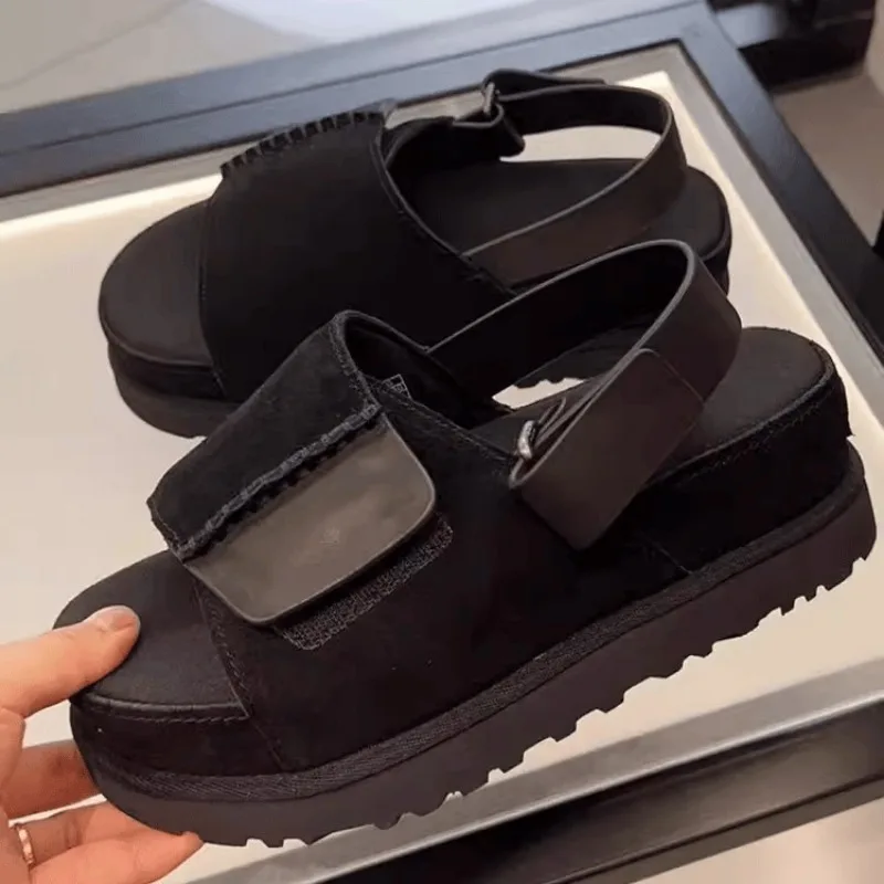 Side Seam Edgy Sandals - Image 2
