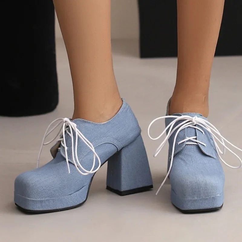Simone Denim Heels - Image 6