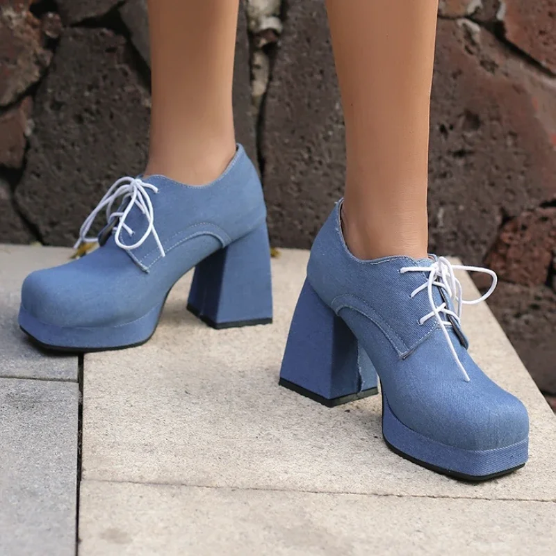 Simone Denim Heels - Image 8