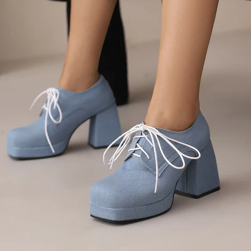 Simone Denim Heels - Image 9