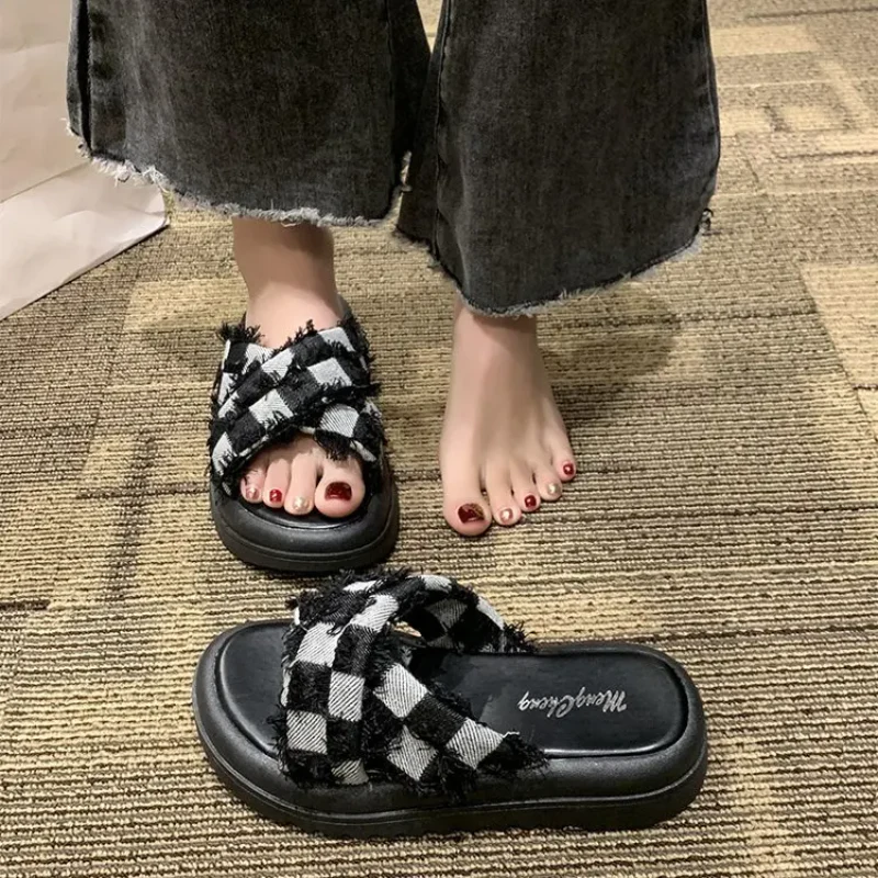 Sonya Denim Slippers - Image 2