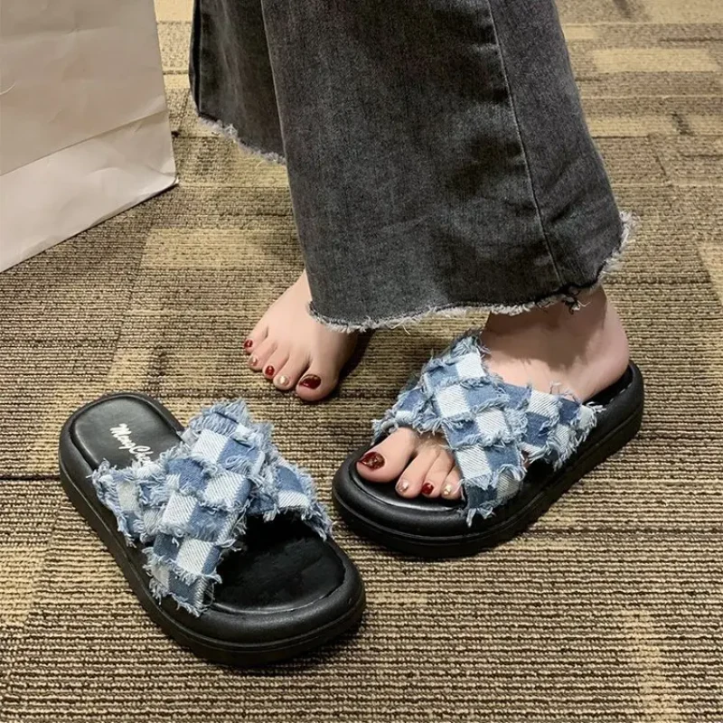 Sonya Denim Slippers - Image 3
