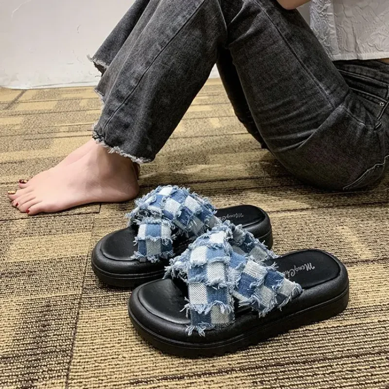 Sonya Denim Slippers - Image 5