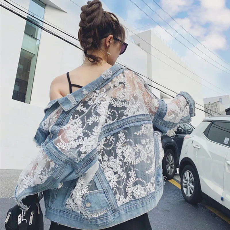 Spring Fling Lace Denim Coat - Image 6