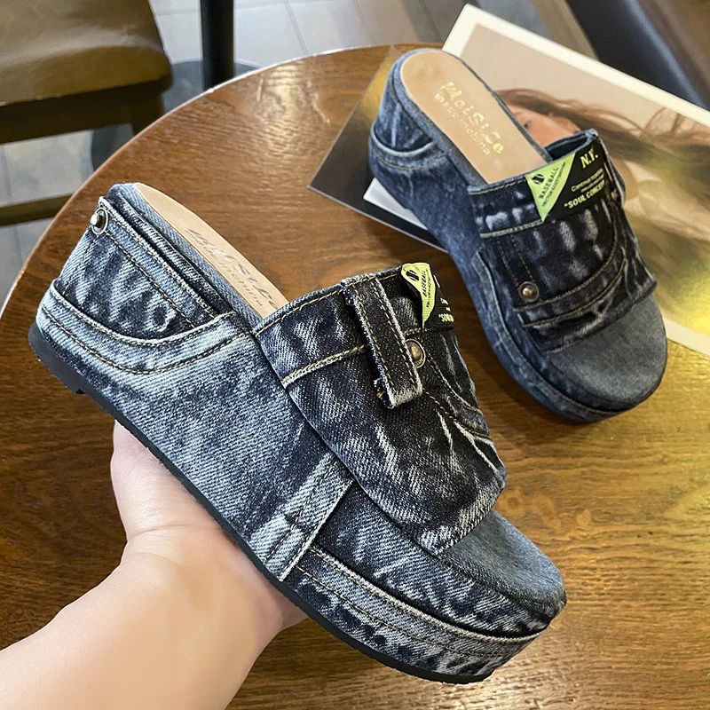 Strex Denim Platform Slides - Image 4