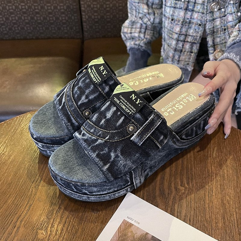 Strex Denim Platform Slides - Image 5