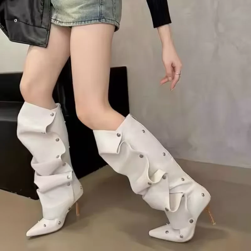 Studded Siren Knee High Boots - Image 6