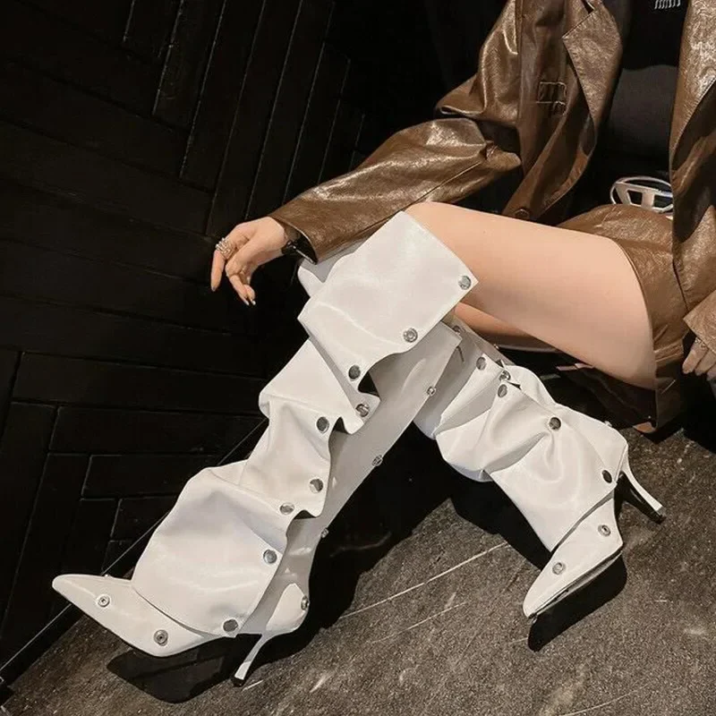 Studded Siren Knee High Boots - Image 9