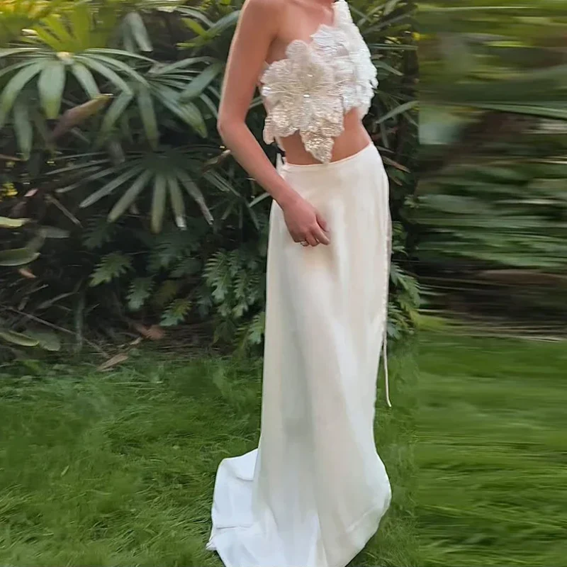 Sultry Petal Split Long Skirt - Image 2