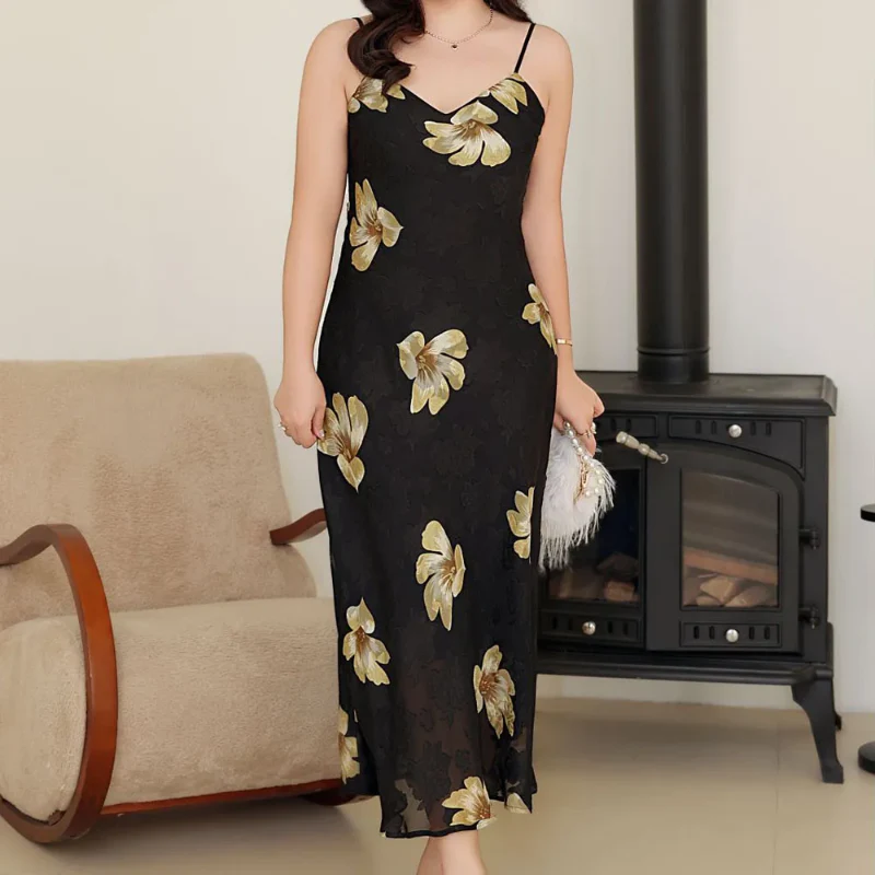 Sunlit Vine Spaghetti Strap Dresses - Image 3