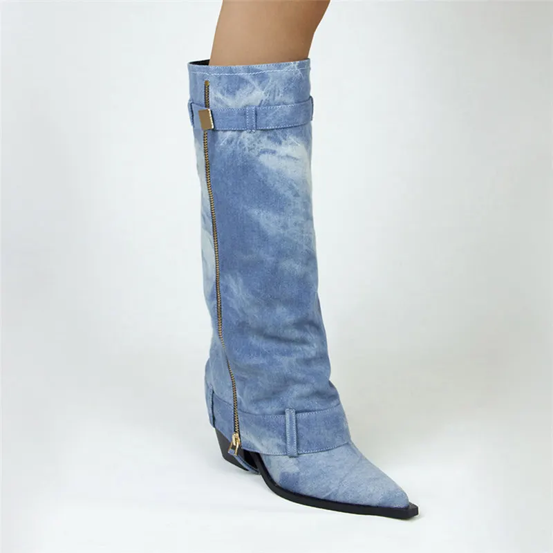 Syracuse Denim Boots - Image 3