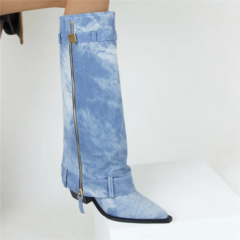 Syracuse Denim Boots - Image 4