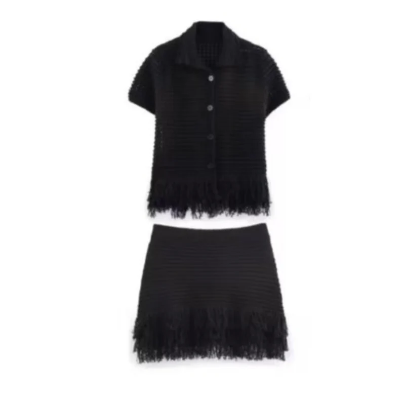 Tassel Muse Cardigan Skirt Sets - Image 6