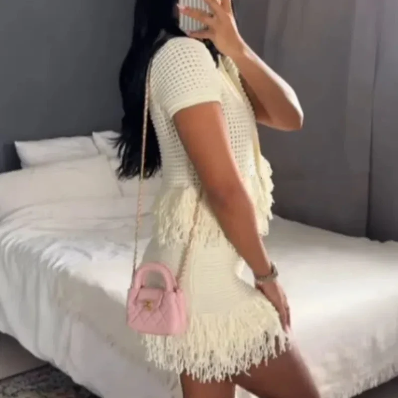 Tassel Muse Cardigan Skirt Sets - Image 8