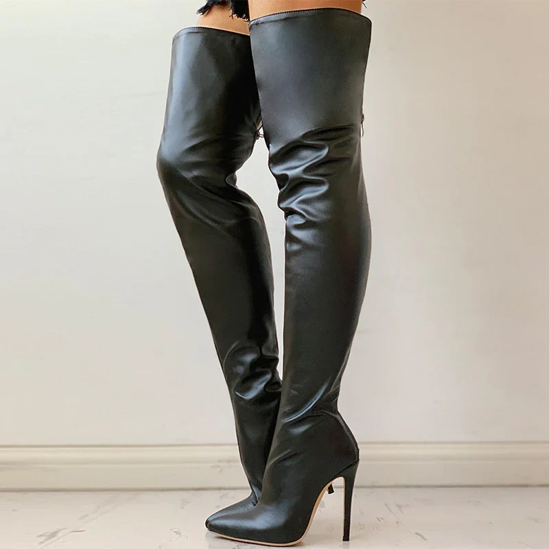 Temptation Tall Thigh High Boots - Image 10