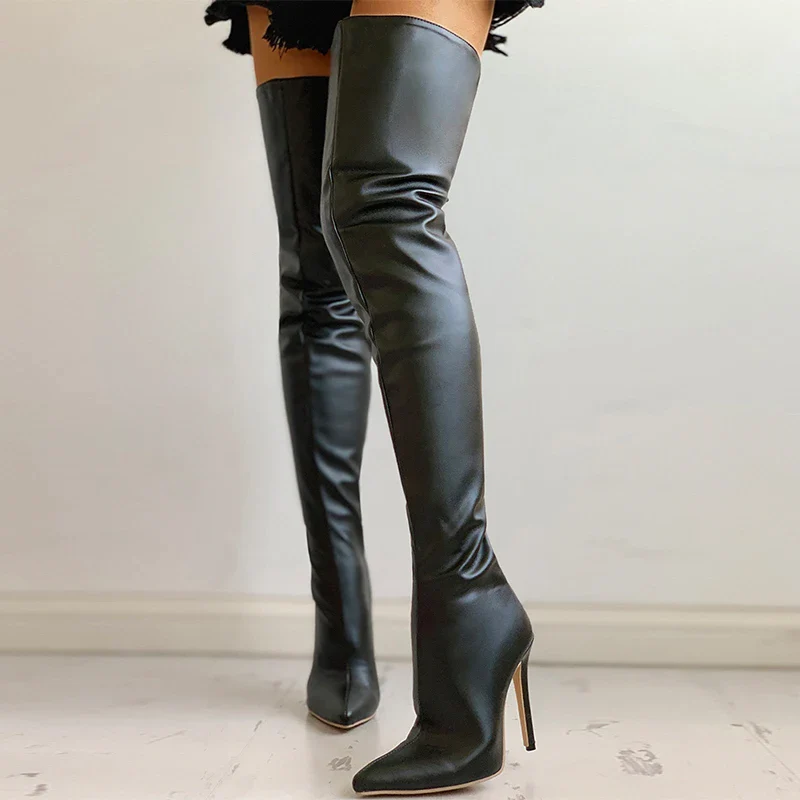 Temptation Tall Thigh High Boots - Image 9