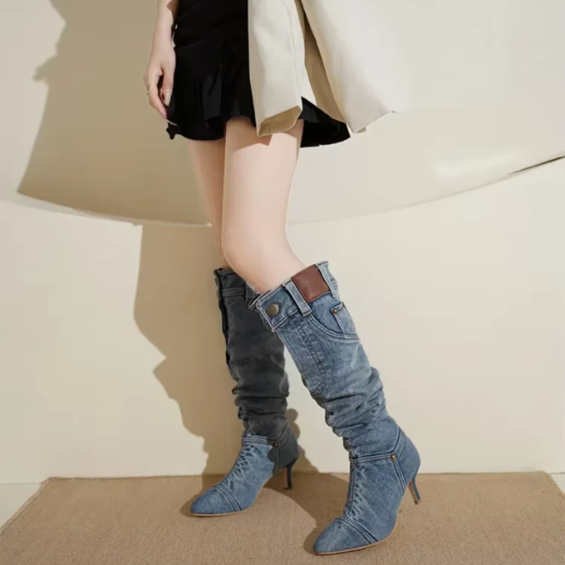 Timeless Twill Thigh High Boots - Image 5