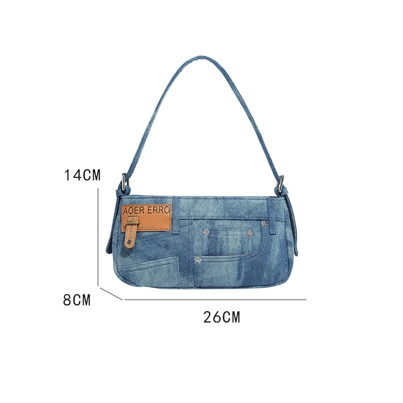 Erro Denim Shoulder Bag - Image 7